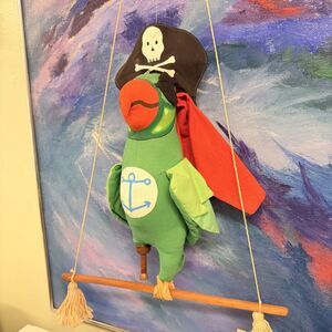 Parrot of the Caribbean Stuffed Animal Plush 14" 1985 Angelitos Handmade Disney